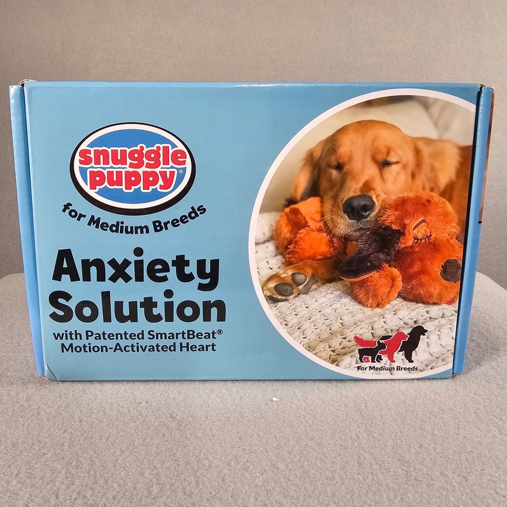 Snuggle Puppy Heartbeat Toy Medium Dog Anxiety Calming SmartBeat Heat Pack New